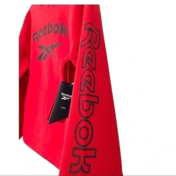 Reebok boys sweatshirt hoddie with pockets size 12 Red NWT - Picture 6 of 6